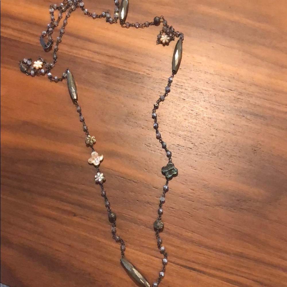 Chan Luu necklace long with semi precious stones